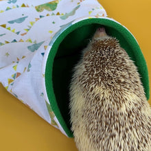 Load image into Gallery viewer, Clouds and bunting full cage set. Corner house, snuggle sack, tunnel cage set for hedgehog or small pet.