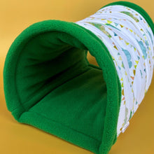 Load image into Gallery viewer, Clouds and bunting full cage set. LARGE house, snuggle sack, tunnel cage set for hedgehog or small pet.
