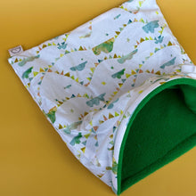Load image into Gallery viewer, LARGE Clouds and bunting mini set. LARGE size tunnel, LARGE snuggle sack and toys. Fleece bedding.