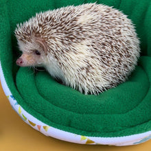 Load image into Gallery viewer, Clouds and bunting cuddle cup. Pet sofa. Hedgehog and small guinea pig bed. Small pet beds. Fleece sofa bed.