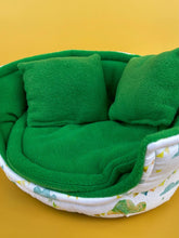Load image into Gallery viewer, LARGE clouds and bunting cuddle cup. Pet sofa. Guinea pig bed. Pet beds. Fleece bed. Fleece sofa. Pet sofa.