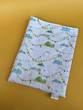 Load image into Gallery viewer, Clouds and bunting snuggle sack, snuggle pouch, sleeping bag for hedgehog and small guinea pigs.