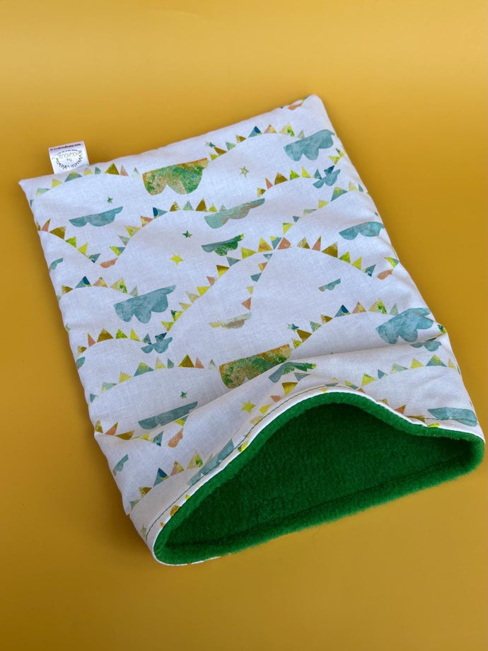 Clouds and bunting snuggle sack, snuggle pouch, sleeping bag for hedgehog and small guinea pigs.