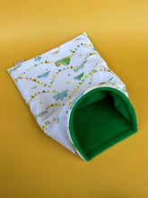 Load image into Gallery viewer, Clouds and bunting snuggle sack, snuggle pouch, sleeping bag for hedgehog and small guinea pigs.