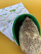 Load image into Gallery viewer, Clouds and bunting snuggle sack, snuggle pouch, sleeping bag for hedgehog and small guinea pigs.