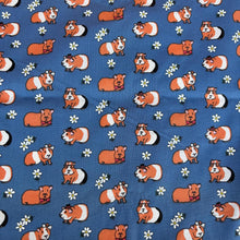 Load image into Gallery viewer, Daisy guinea pigs hanging hay bag for guinea pigs. Cotton hay feeder.