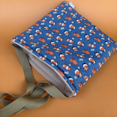 LARGE daisy guinea pigs padded bonding bag. Fleece lined guinea pig pouch.