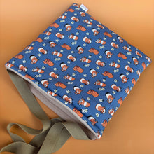 Load image into Gallery viewer, LARGE daisy guinea pigs padded bonding bag. Fleece lined guinea pig pouch.
