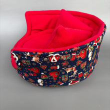 Load image into Gallery viewer, LARGE Christmas cuddle cup. Pet sofa. Guinea pig bed. Pet beds. Fleece bed. Fleece sofa. Pet sofa.