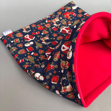 Load image into Gallery viewer, LARGE Christmas snuggle sack. Snuggle pouch/sleeping bag for hedgehogs, guinea pig and other small animals.