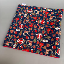 Load image into Gallery viewer, LARGE Christmas snuggle sack. Snuggle pouch/sleeping bag for hedgehogs, guinea pig and other small animals.