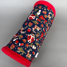 Load image into Gallery viewer, Christmas mini set. Tunnel, snuggle sack and toys. Fleece bedding. Hedgehog fleece tunnel and pouch.