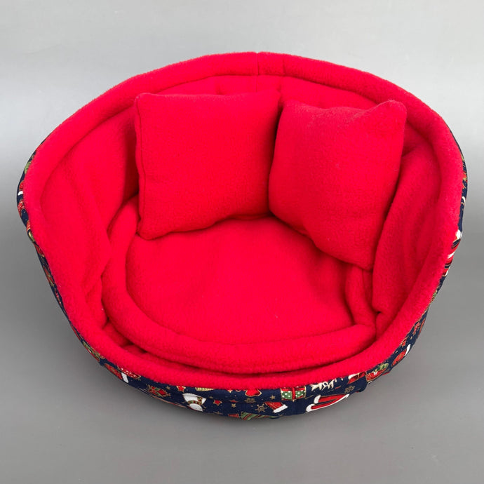 LARGE Christmas cuddle cup. Pet sofa. Guinea pig bed. Pet beds. Fleece bed. Fleece sofa. Pet sofa.