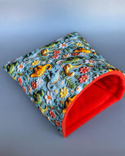 Load image into Gallery viewer, LARGE dinosaurs cosy snuggle cave. Padded stay open pet bed. Stay open padded cave.