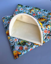 Load image into Gallery viewer, LARGE dinosaur mini set. LARGE size tunnel, LARGE snuggle sack and toys. Fleece bedding.
