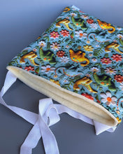 Load image into Gallery viewer, LARGE dinosaur guinea pigs padded bonding bag. Fleece lined guinea pig pouch.