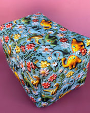 Load image into Gallery viewer, LARGE dinosaur cosy bed. Padded fleece house for guinea pigs.