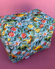 Load image into Gallery viewer, LARGE dinosaur cosy bed. Padded fleece house for guinea pigs.