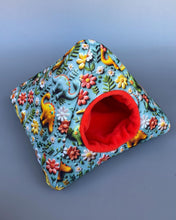 Load image into Gallery viewer, Dinosaur tent house. Hedgehog and small animal house. Padded fleece lined house.