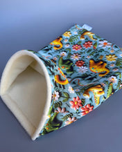 Load image into Gallery viewer, Dinosaur snuggle sack, snuggle pouch, sleeping bag for hedgehog and small guinea pigs.