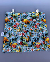 Load image into Gallery viewer, Dinosaur hanging hay bag for guinea pigs. Cotton hay feeder.