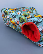 Load image into Gallery viewer, Dinosaur corner house. Hedgehog and small pet house. Padded fleece lined house.