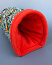 Load image into Gallery viewer, Dinosaur bunker. Hedgehog and guinea pig bed. Padded fleece lined house.