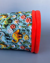 Load image into Gallery viewer, Dinosaur bunker. Hedgehog and guinea pig bed. Padded fleece lined house.