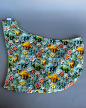 Load image into Gallery viewer, Dinosaur bonding scarf for hedgehogs and small pets. Bonding pouch. Fleece lined.
