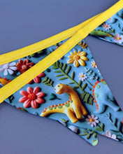 Load image into Gallery viewer, Dinosaur miniature bunting. Viv decorations. Cage decorations.