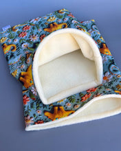 Load image into Gallery viewer, Dinosaur full cage set. Cube house, snuggle sack, tunnel cage set for hedgehog or small pet.