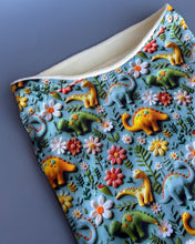 Load image into Gallery viewer, LARGE dinosaur snuggle sack. Snuggle pouch for guinea pigs