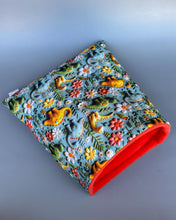 Load image into Gallery viewer, LARGE dinosaurs cosy snuggle cave. Padded stay open pet bed. Stay open padded cave.