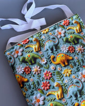 Load image into Gallery viewer, LARGE dinosaur guinea pigs padded bonding bag. Fleece lined guinea pig pouch.