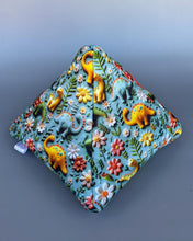Load image into Gallery viewer, Dinosaur tent house. Hedgehog and small animal house. Padded fleece lined house.