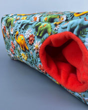 Load image into Gallery viewer, Dinosaur corner house. Hedgehog and small pet house. Padded fleece lined house.