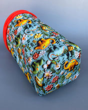 Load image into Gallery viewer, Dinosaur bunker. Hedgehog and guinea pig bed. Padded fleece lined house.