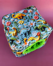 Load image into Gallery viewer, Dinosaur full cage set. Cube house, snuggle sack, tunnel cage set for hedgehog or small pet.