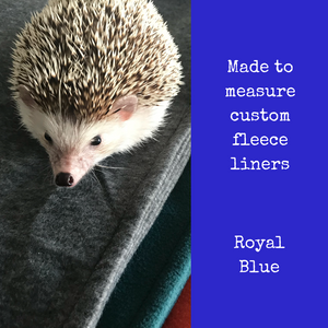 Custom size royal blue fleece cage liners made to measure - Royal blue