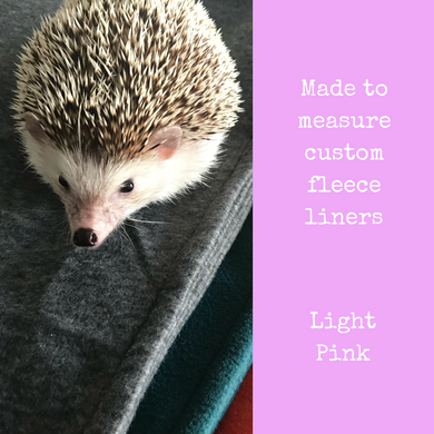 Custom size light pink fleece cage liners made to measure - Light pink
