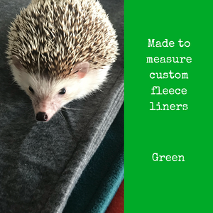 Custom size green fleece cage liners made to measure - Green