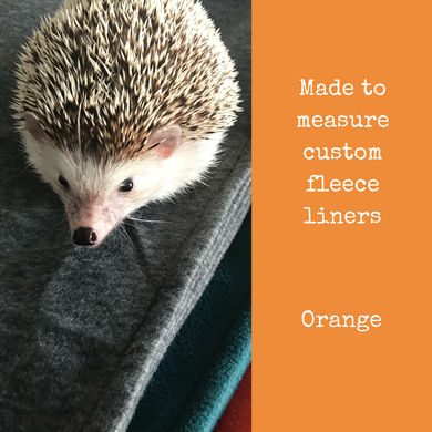 Custom size orange fleece cage liners made to measure - Orange