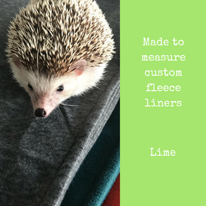 Custom size lime fleece cage liners made to measure - Lime