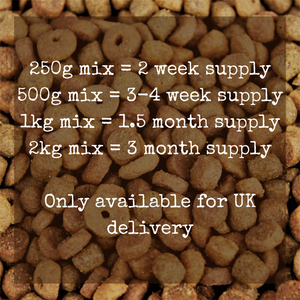 250g (0.55 lb) African pygmy hedgehog food mix. Hedgehog biscuit mix. Dry food mix.