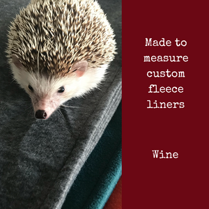 Custom size wine fleece cage liners made to measure - Wine