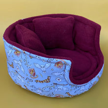 Load image into Gallery viewer, LARGE Wizard cuddle cup. Pet sofa. Guinea pig bed. Pet beds. Fleece bed. Fleece sofa.