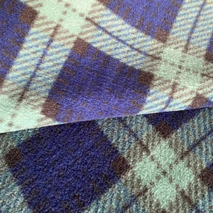 Custom size tartan fleece cage liners made to measure - Blue and green tartan
