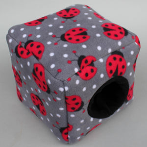 Ladybird fleece cosy cube house. Hedgehog and guinea pig cube house.