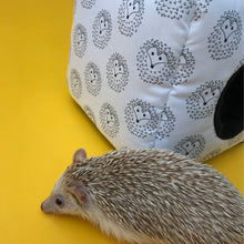 Load image into Gallery viewer, The Hoghouse cosy cube house. Hedgehog and guinea pig cube house. Padded fleece lined house.