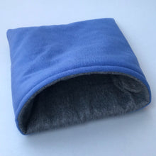 Load image into Gallery viewer, LARGE fleece cosy snuggle cave. Padded stay open cave for guinea pigs. Fleece pet bed.